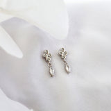 Nova Dangle Stud Earrings SILVER