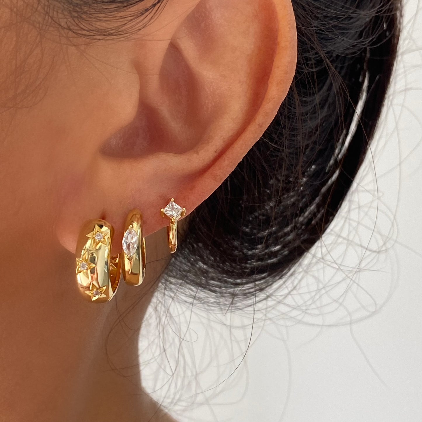 Celestial Thick Gold hoops