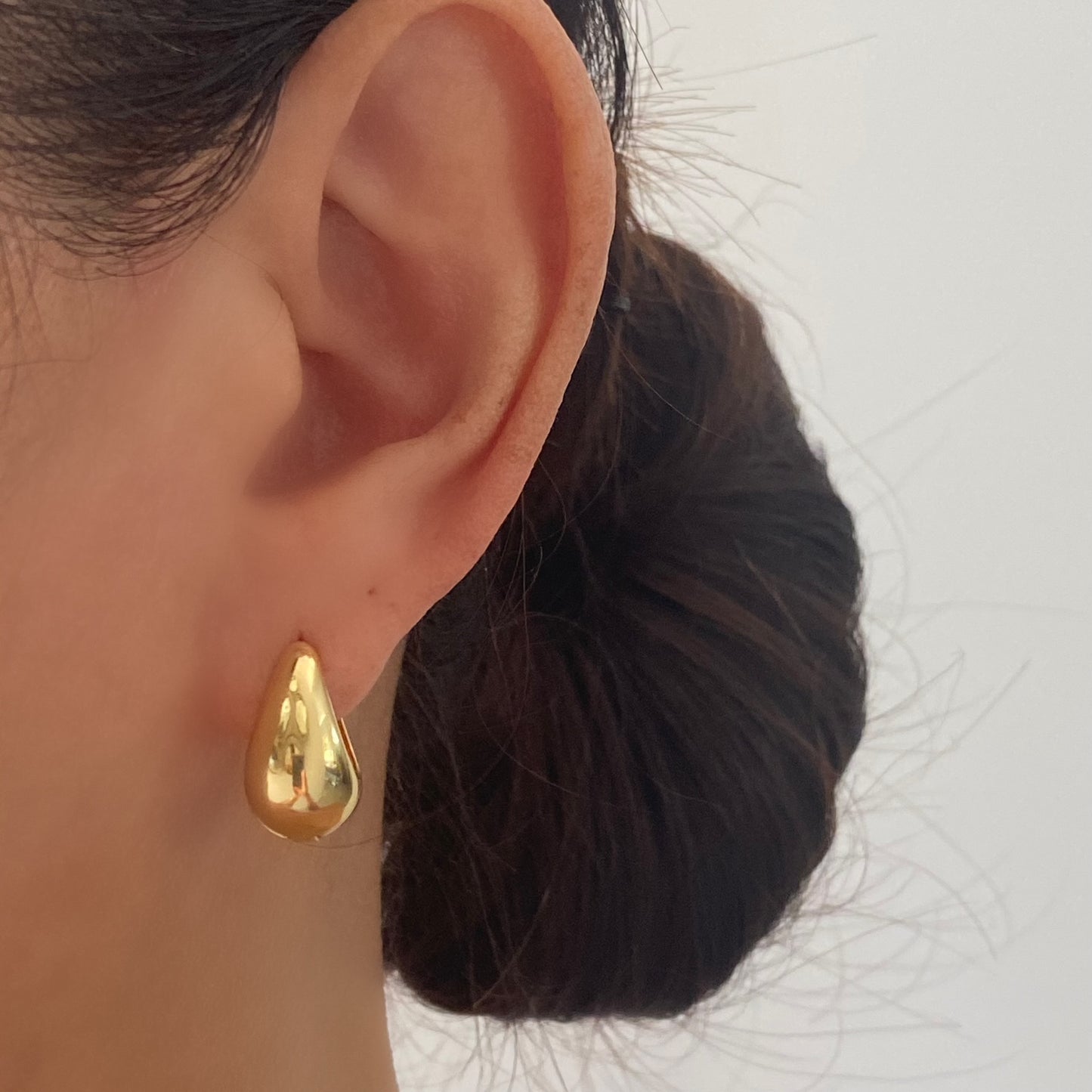 Chunky Gold Hoop Earrings 1cm Thick