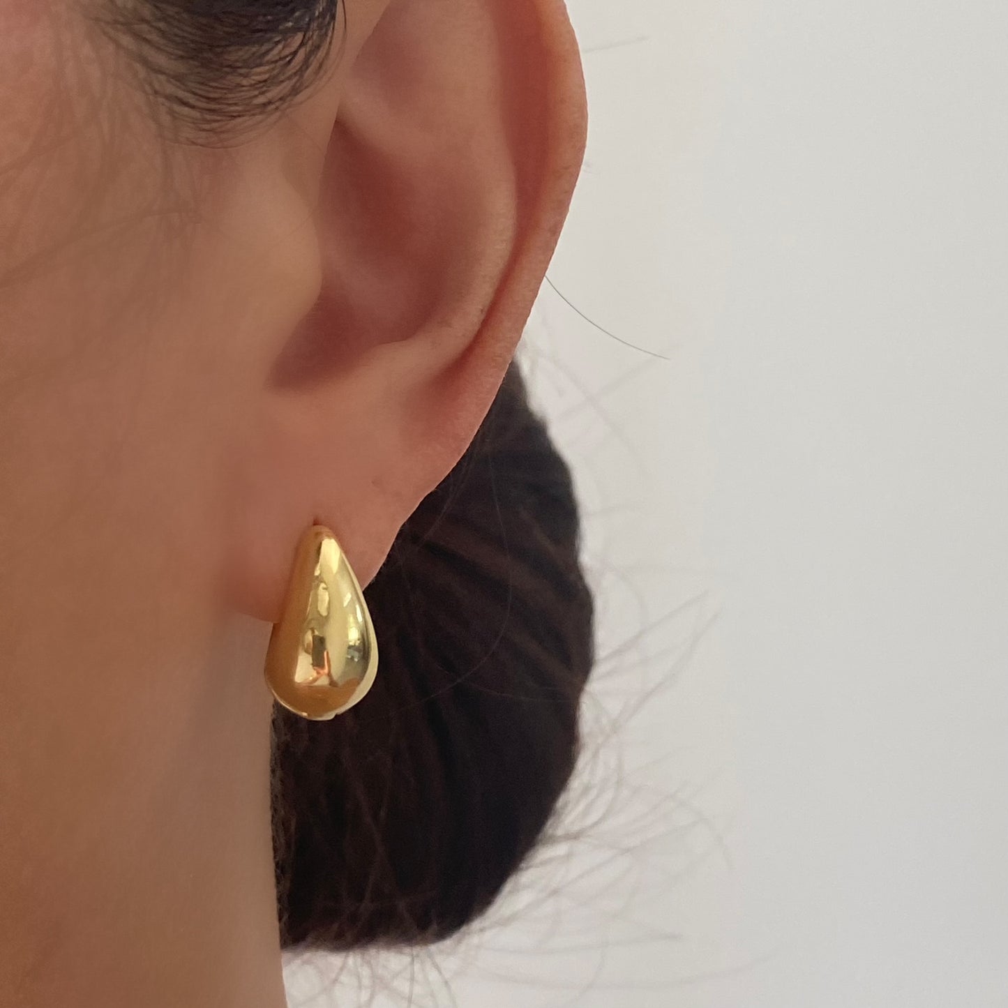 Chunky Gold Hoop Earrings 1cm Thick