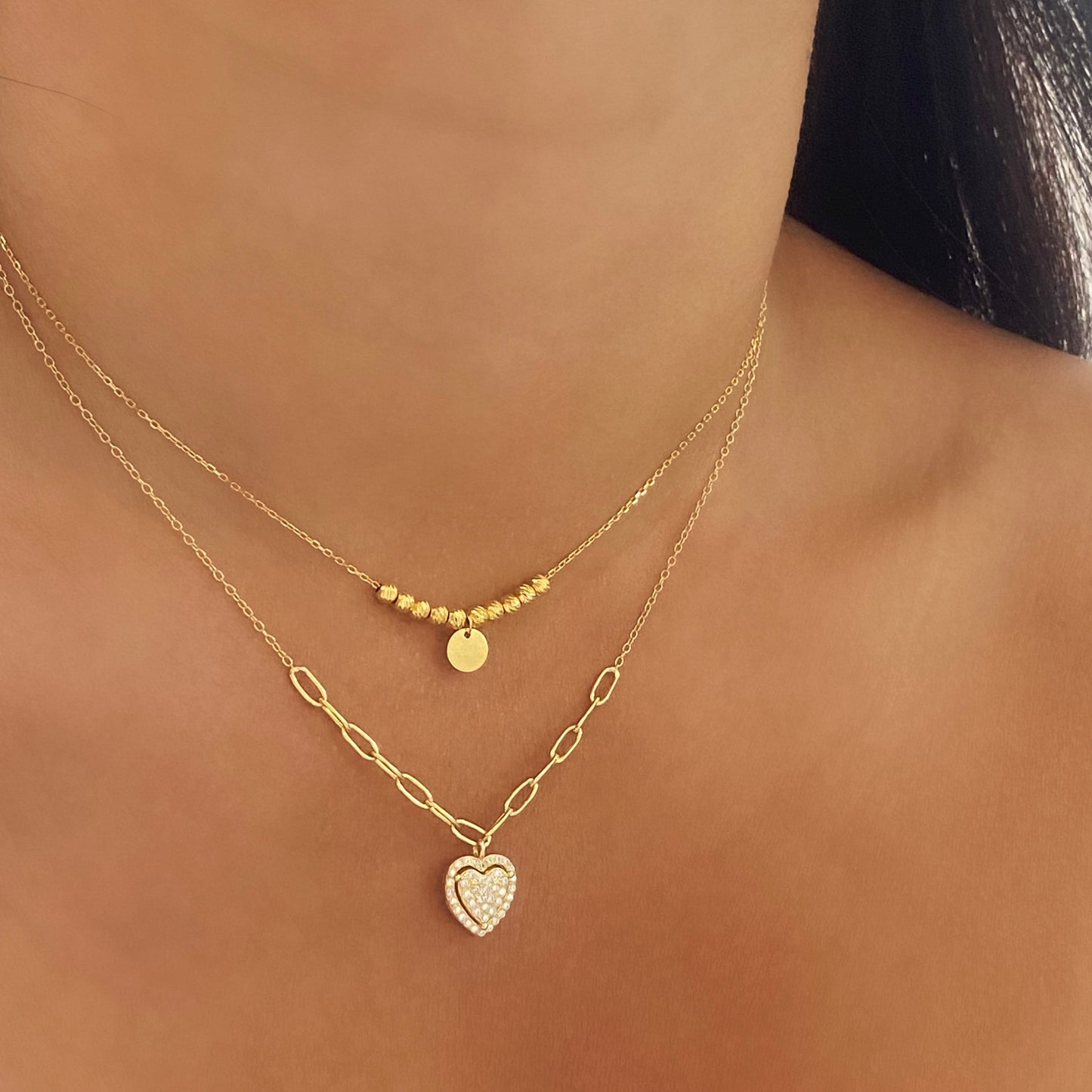 Dainty Love Heart Gold Necklace
