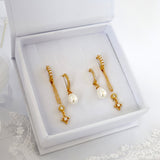 Molly Pearl Chain Earring Gift Set GOLD