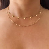 Stainless Steel Double Layered Gold Necklace Minimalist