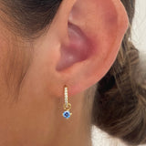 Ines Blue Lagoon Dangle Earring GOLD