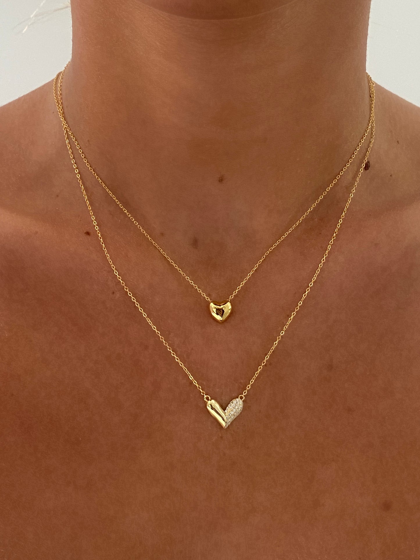 Dainty Love Heart Gold Necklace