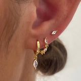 Grace Dangle GOLD Earring Set Sterling Silver