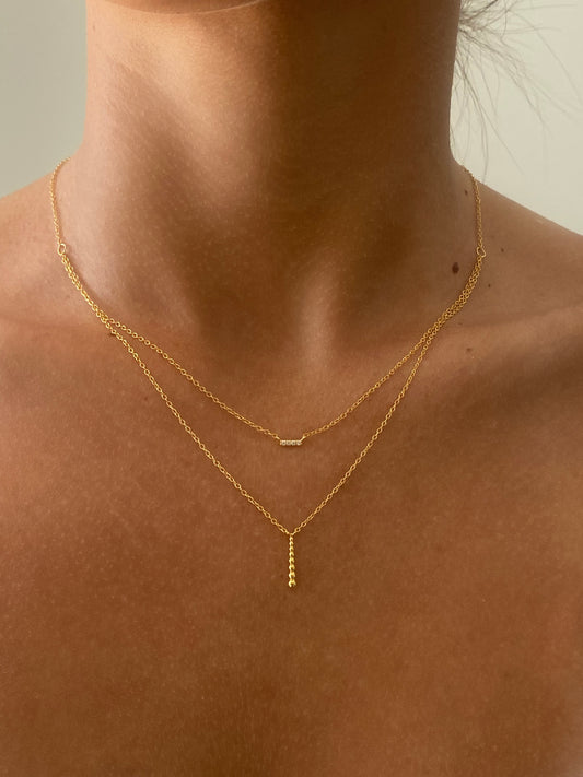 Sera Dainty Double Layered Gold Necklace