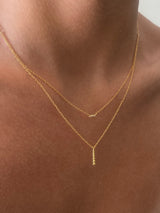 Sera Dainty Double Layered Gold Necklace Sterling Silver