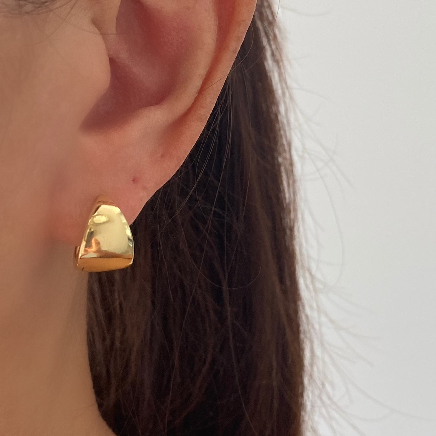 Gold Dome Hoop Earrings