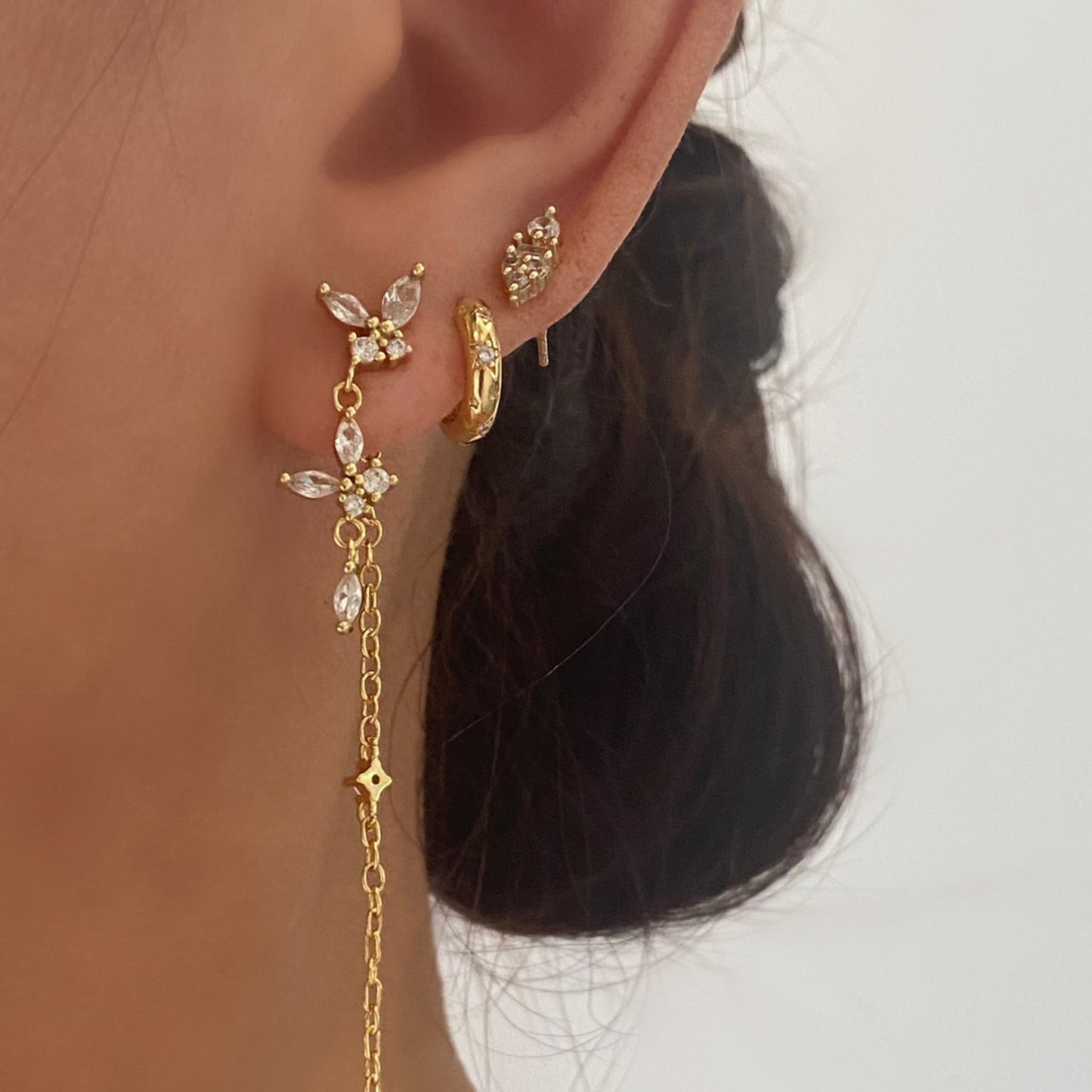 Gold Chain Long Tassel Earrings Style A