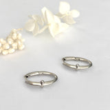 Oval Silver Hoop Earrings, 925 Sterling Silver Hoops, Geometric Silver Hoops, Minimalist Silver Hoops, Simple White Gold Hoops, Classy hoops