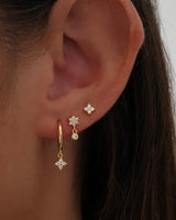 Small 4 Clover Dangle Earring Set GOLD