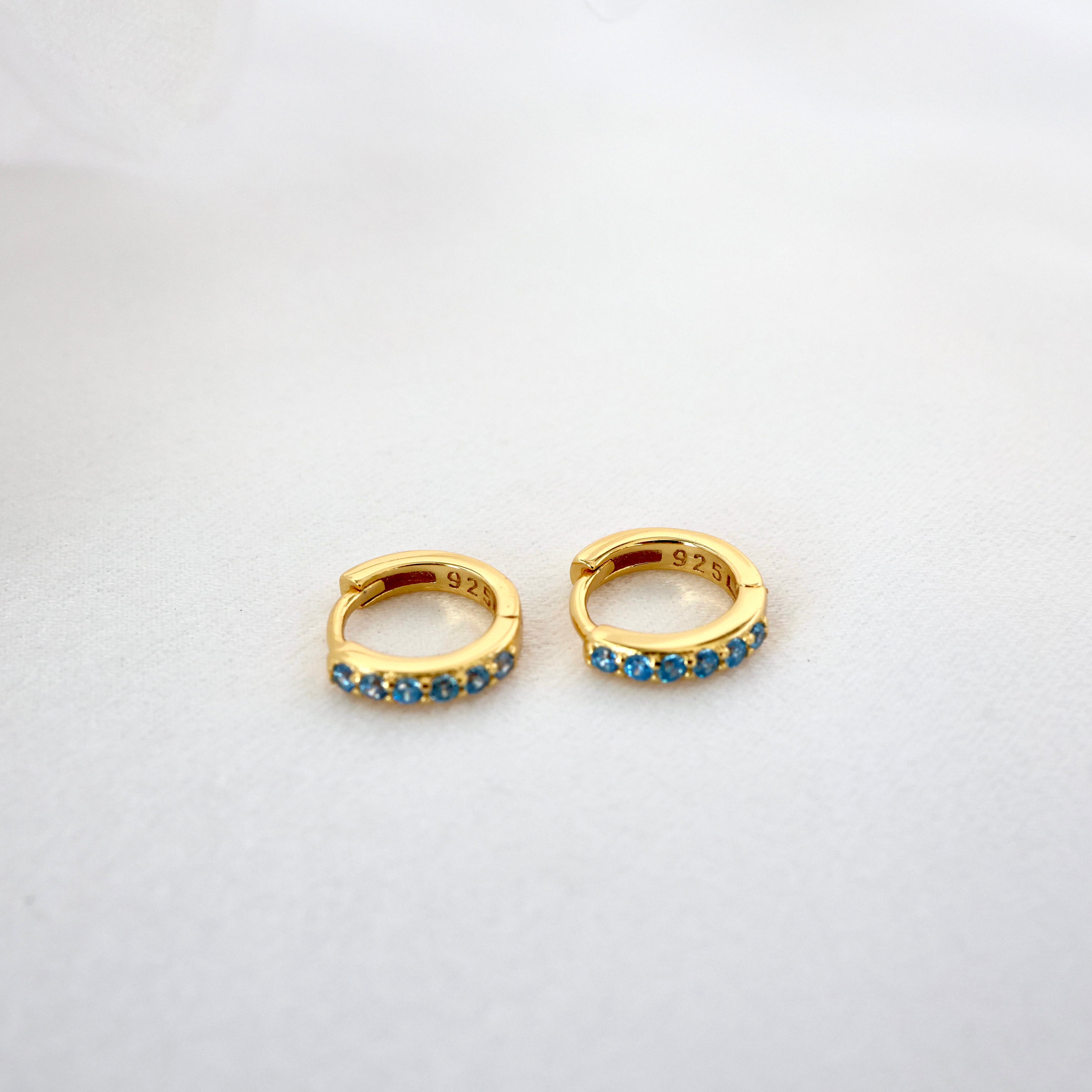 Julie Ines Blue GOLD Earrings