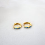 Julie Ines Blue GOLD Earrings