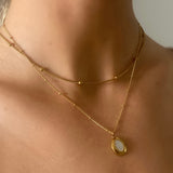 Shell Pendant Gold Stainless Steel Necklace