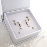 Grace Dangle Silver Earring Set