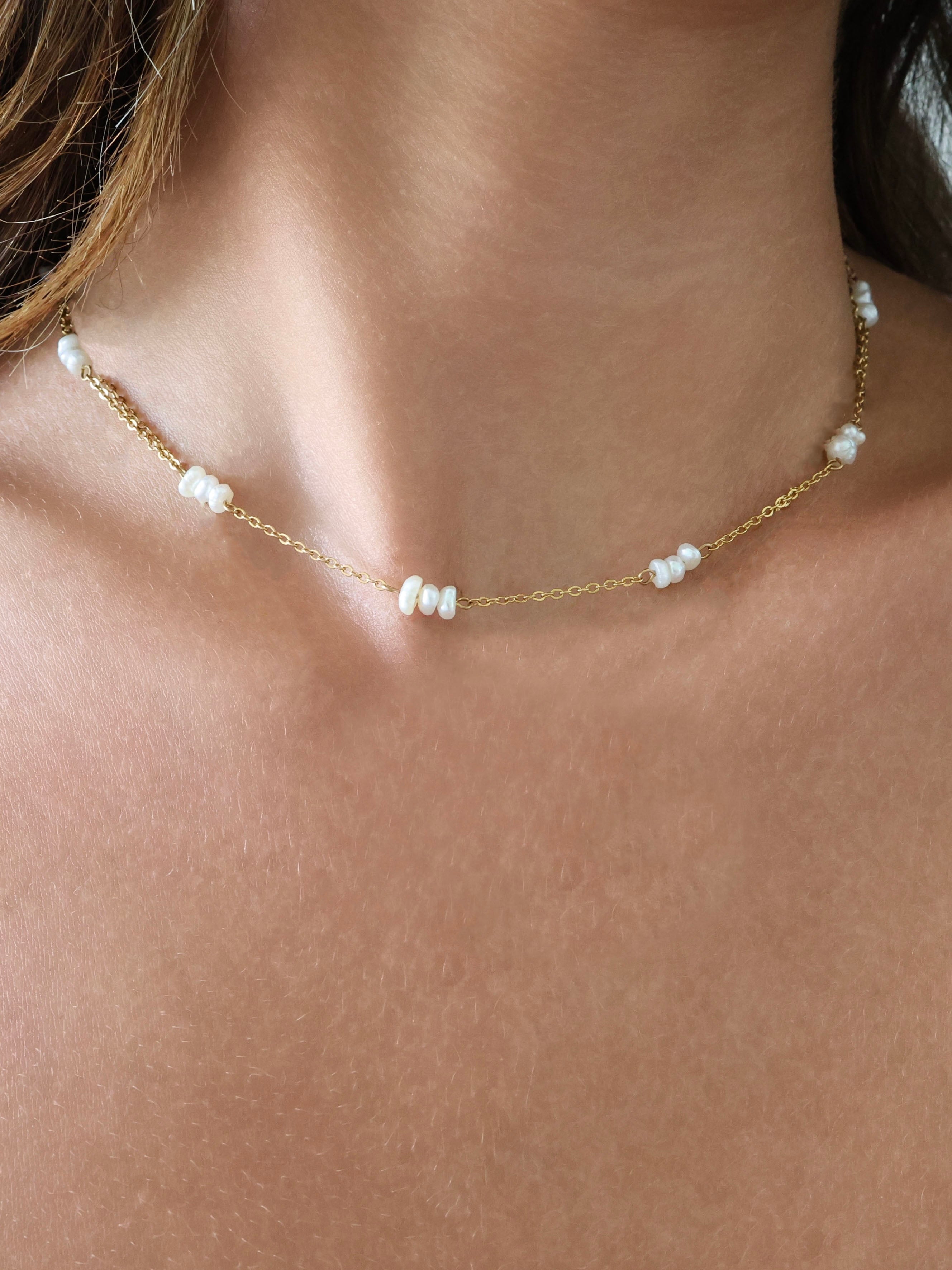 Fira Pearl Necklace Stainless Steel