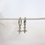 4 Clover Dangle Earrings SILVER