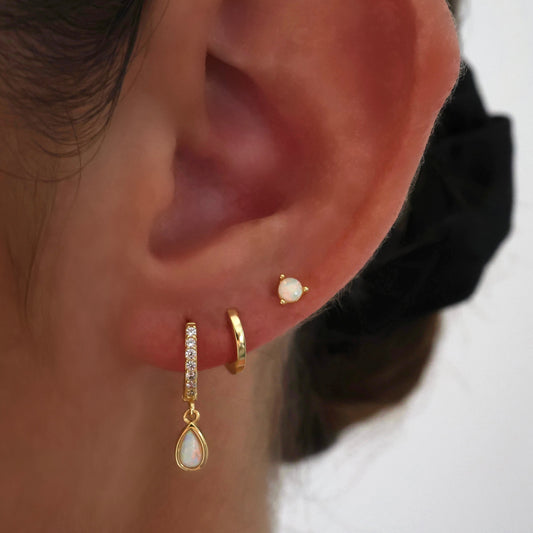 Tiana Opal Dangle Earrings GOLD