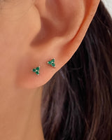 3 Clover Stud Earrings SILVER