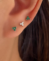 3 Clover Stud Earrings SILVER