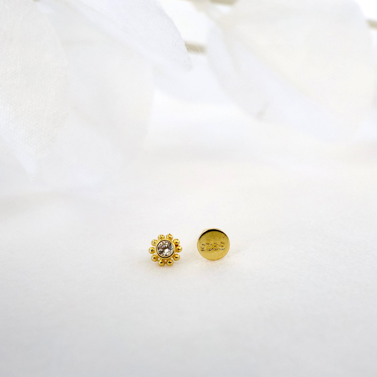 16G Solo Gold Helix Stud Earrings 1 piece