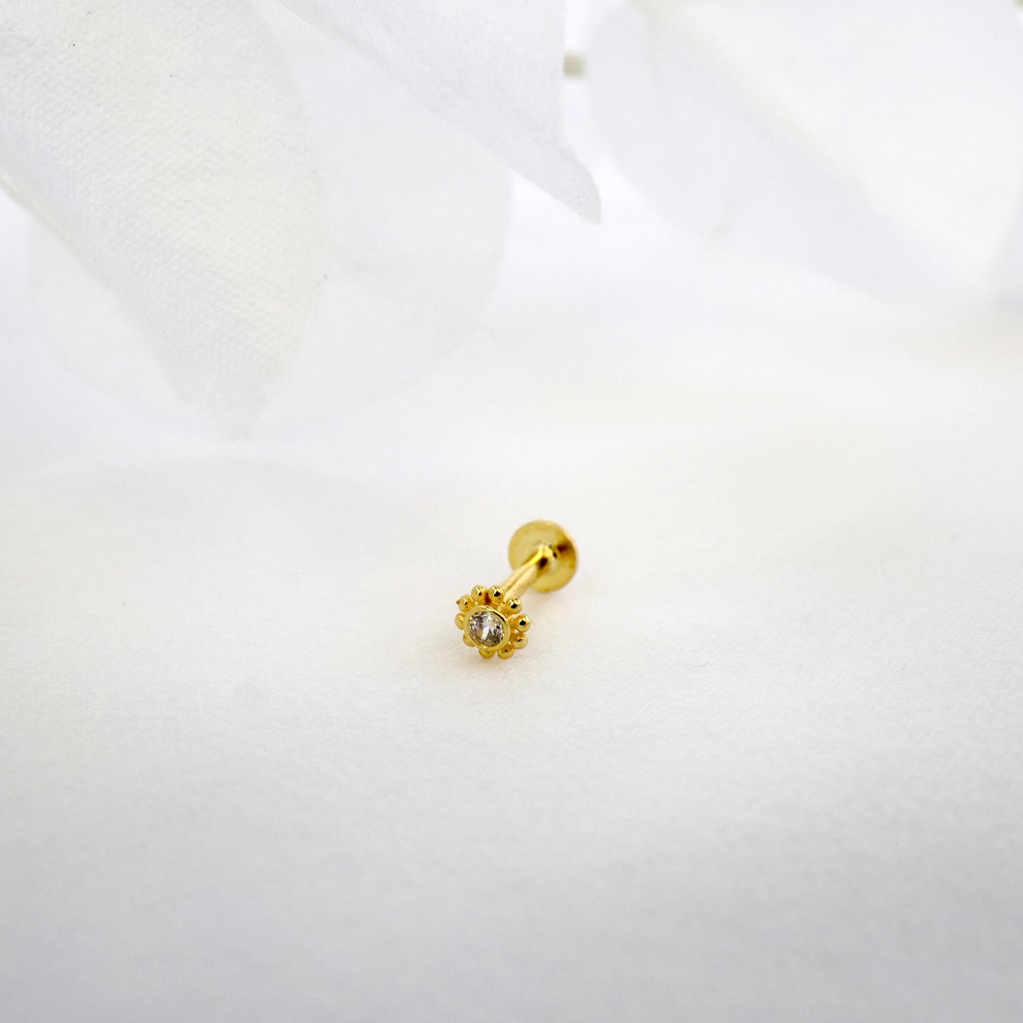 16G Solo Gold Helix Stud Earrings 1 piece