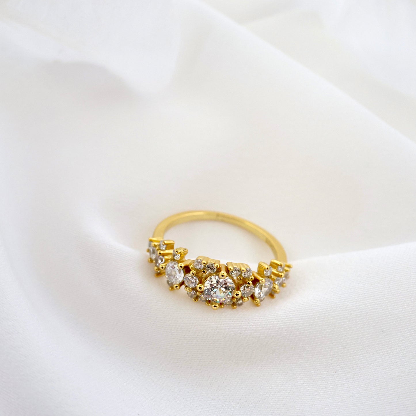 Dainty Diamond Stacking Gold Rings