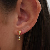 Ginger Dangle Stud Earrings GOLD