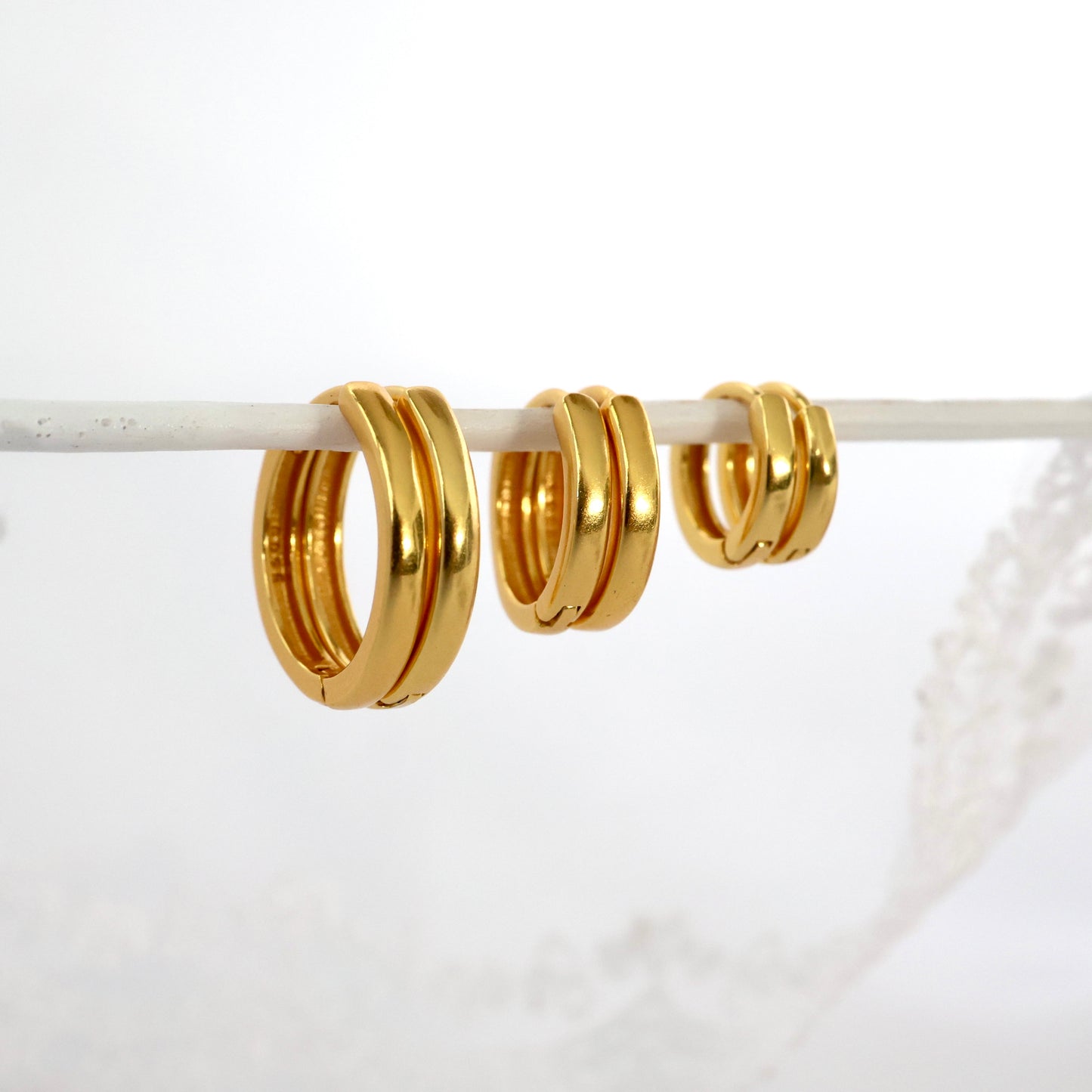 Basic Gold Hoops 7mm 9mm 12mm