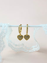 Dazzling Heart Dangle Earrings