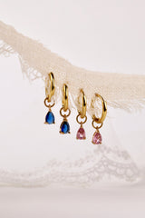 Medland Teardrop CZ Dangle Earrings