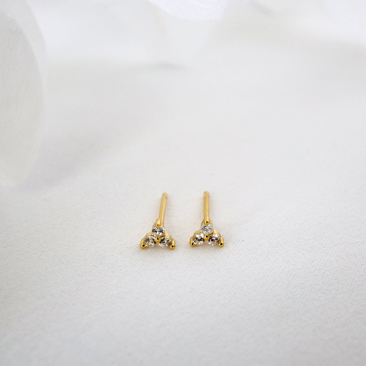 3 Clover Stud Earrings GOLD