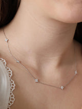Blooming Grace Sterling Silver Necklace- Silver