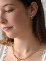 Gold Chunky Waterdrop Stud Earrings