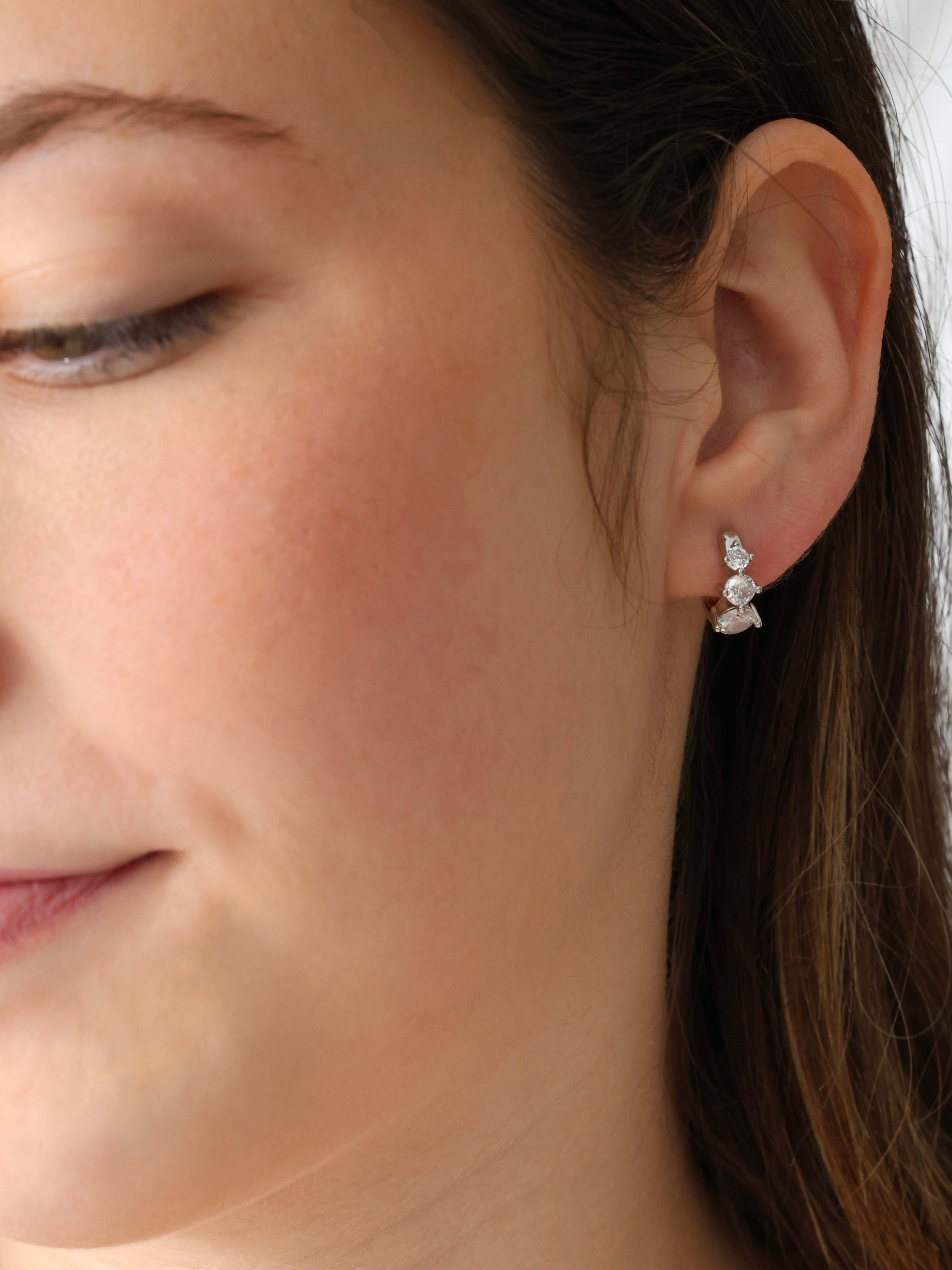 Feyglow 3 Cubic Hoop Earrings