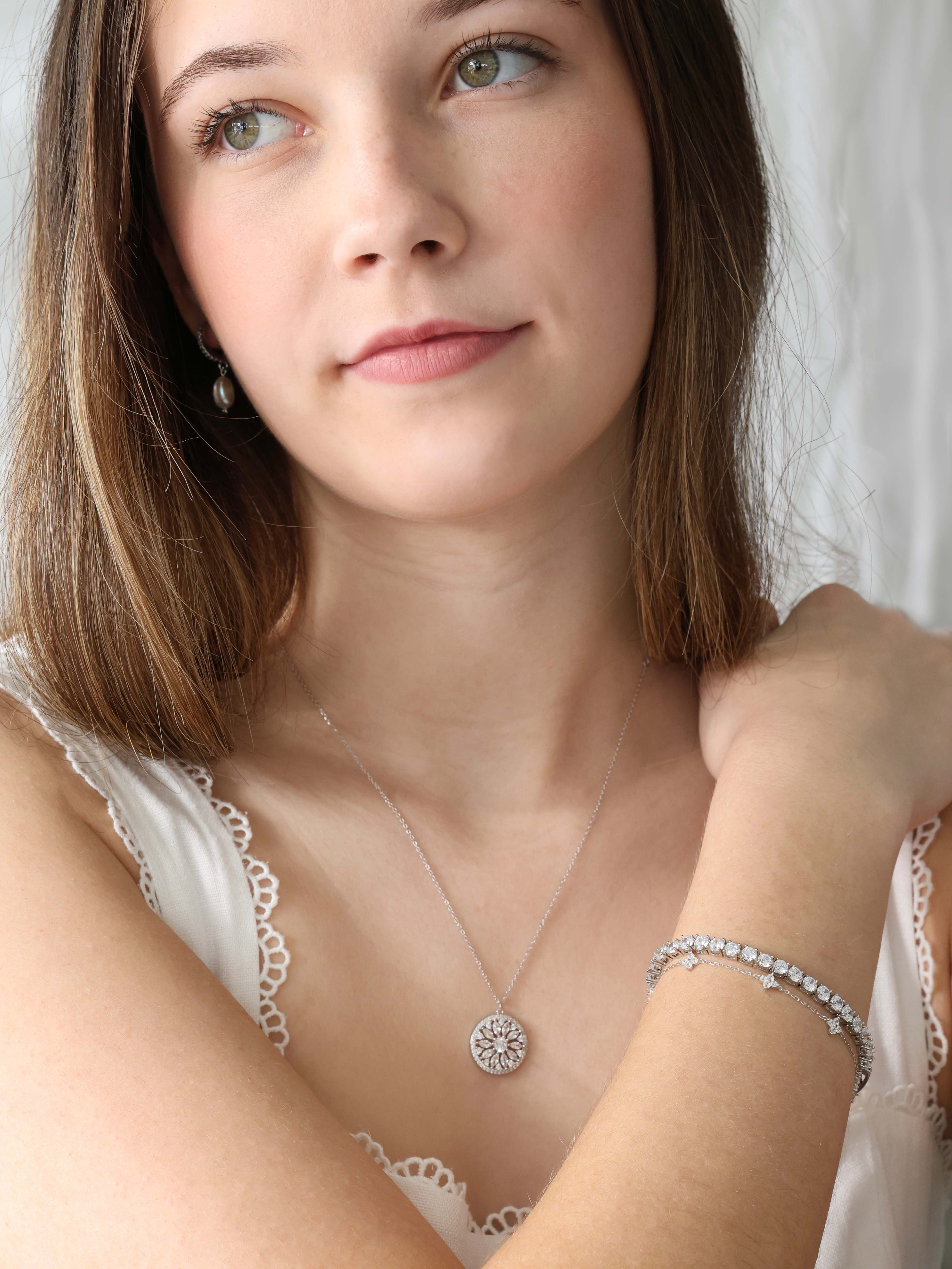 4 Clover Bracelet- Rhodium Plated Sterling Silver