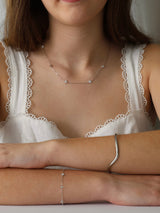 Blooming Grace Sterling Silver Necklace- Silver