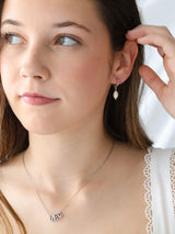 Elsa Fresh Pearl Drop Earrings - Silver