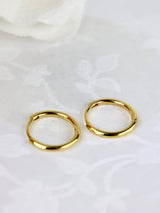 Isla Basic Gold Hoop Earrings 10mm 12mm 14mm- Sterling Silver
