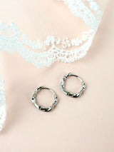 Twisted Hoop Sterling Silver-Silver