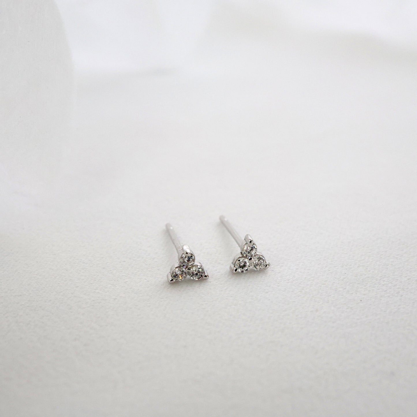 3 Clover Stud Earrings SILVER