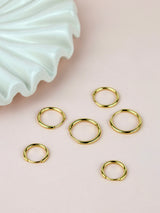 Isla Basic Gold Hoop Earrings 10mm 12mm 14mm- Sterling Silver