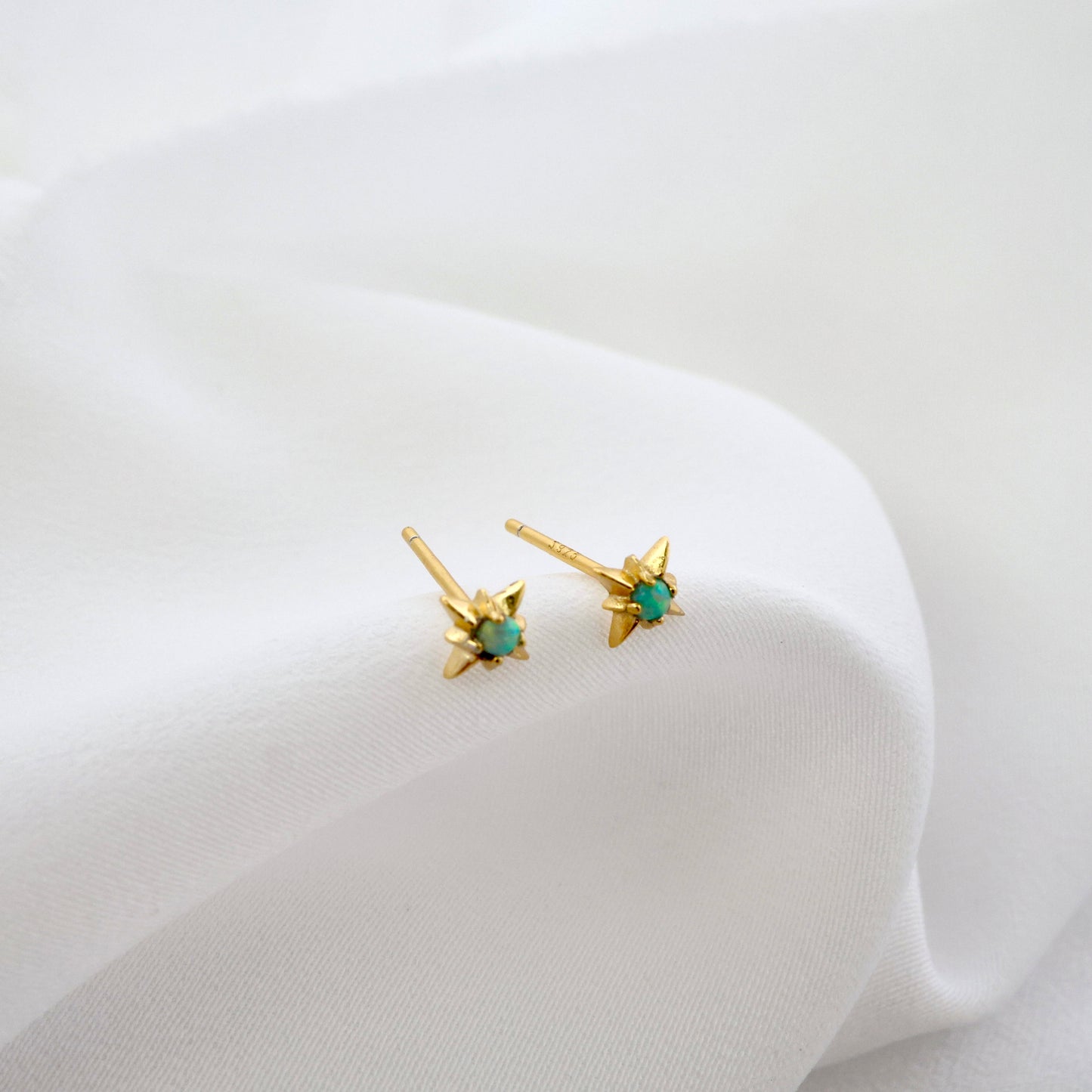 Tessa Opal Star Stud Earrings GOLD