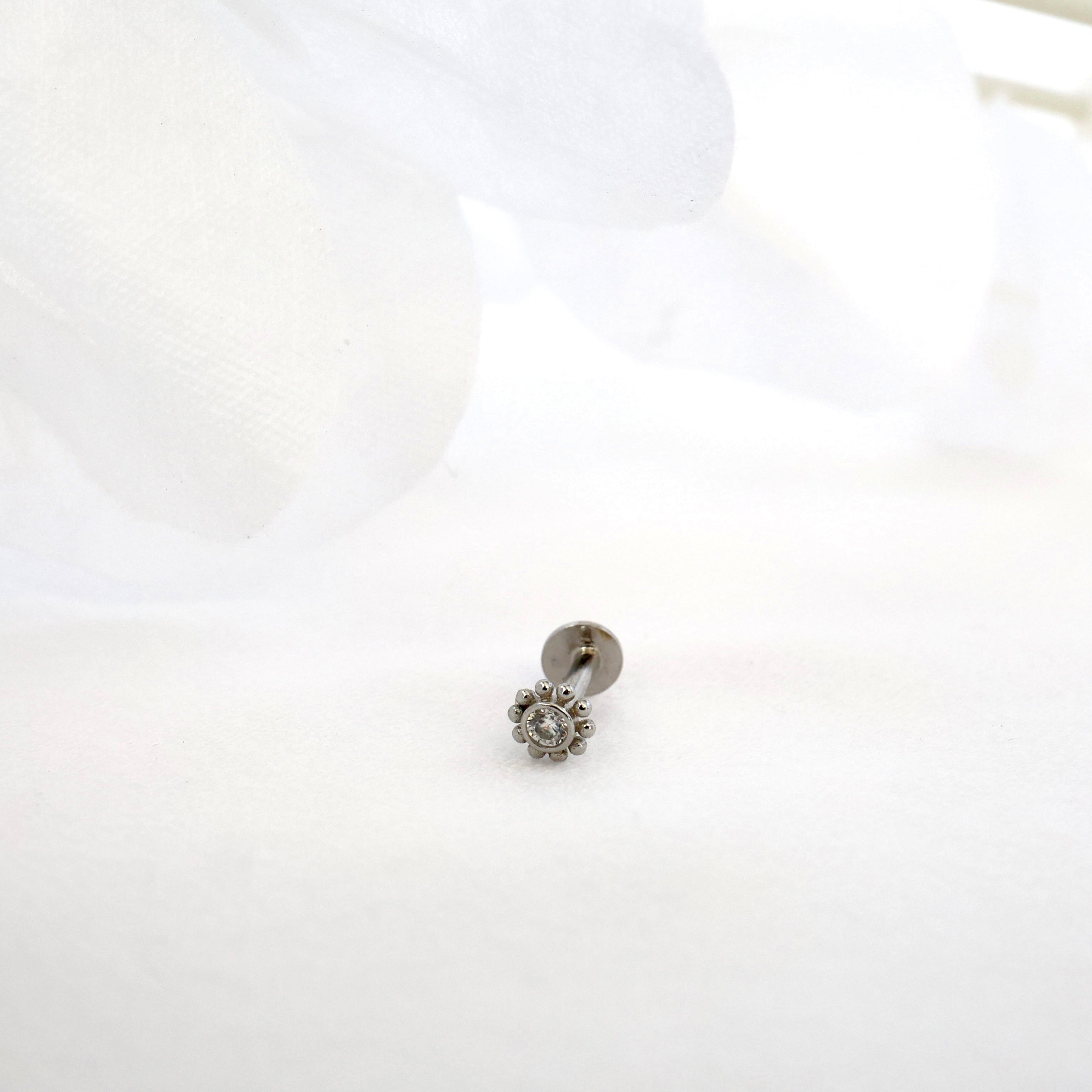 16G Solo SILVER Helix Stud Earrings 1 piece