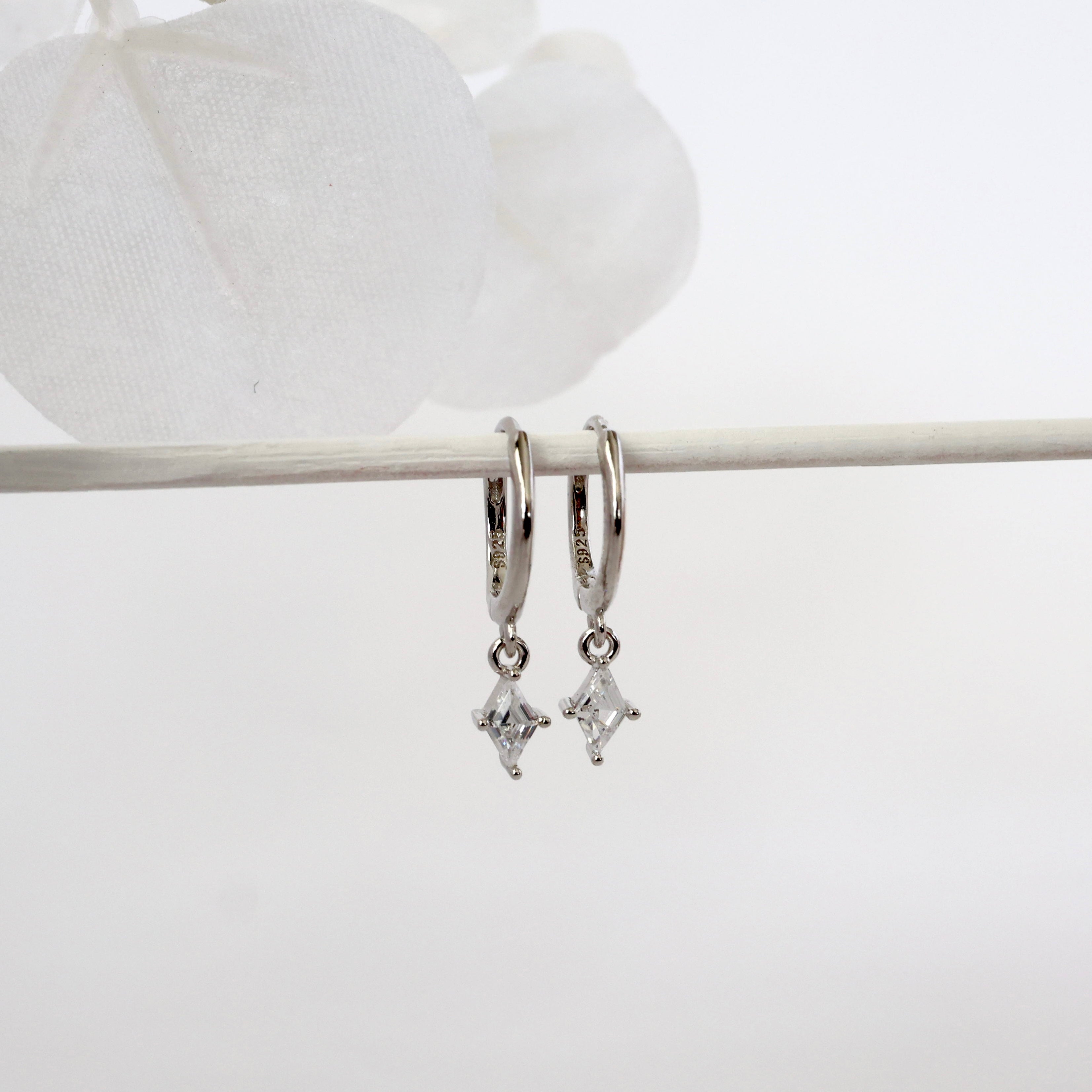 Mia Diamond Dangle Earrings SILVER