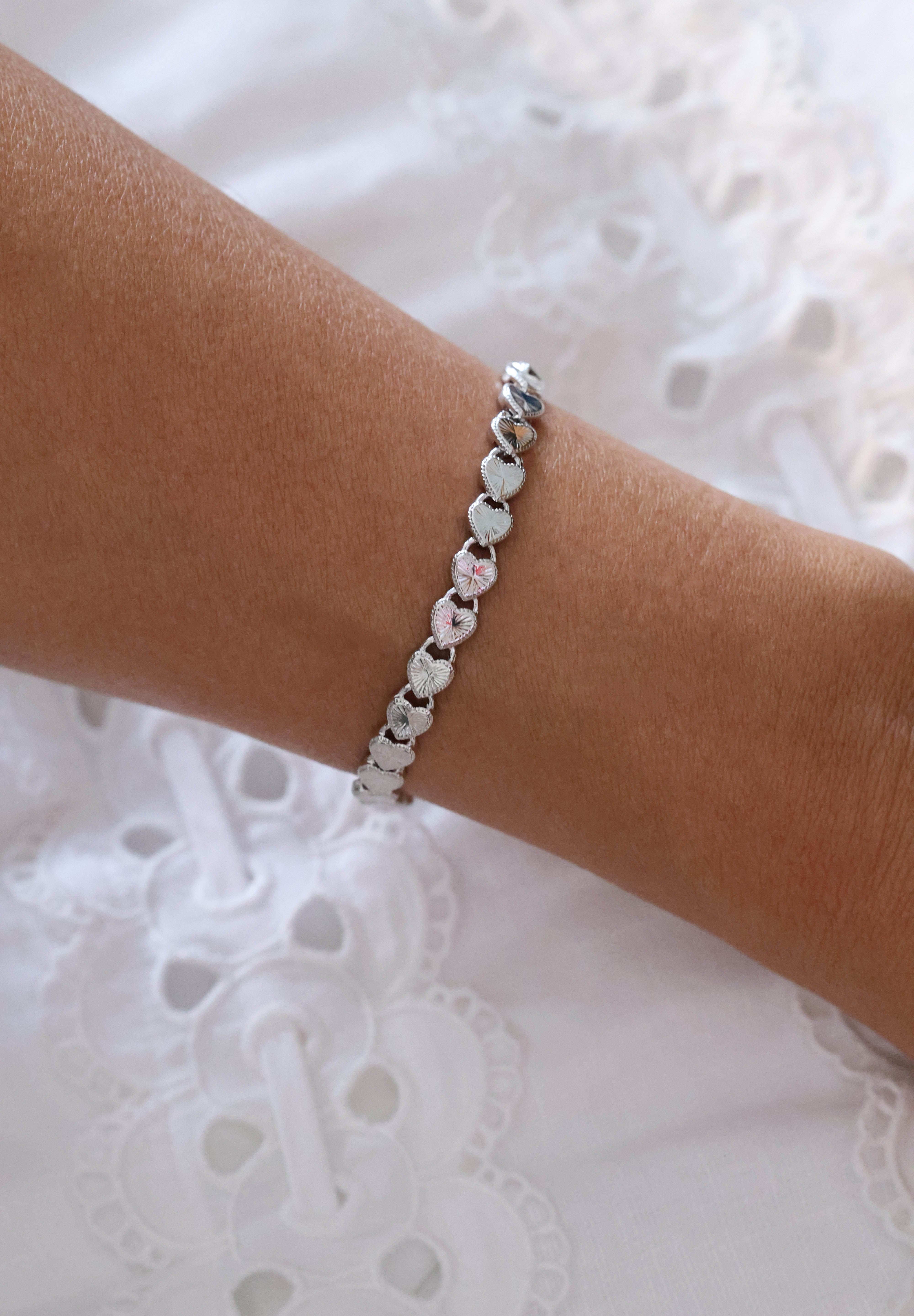Sarang Love Heart Bracelet SILVER