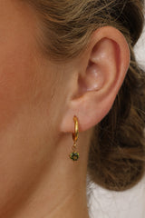 Giselle Birthstone Plain Earrings Gold- Stainless Steel