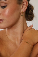 Giselle Birthstone Plain Earrings Gold- Stainless Steel