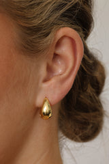Aurora Chunky Gold Hoop Earrings 1cm Thick